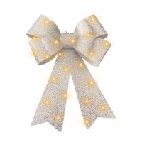 Funda mare cu sclipici si LED, 40 x 30 cm, argintiu, Vivo CRB-SILVER